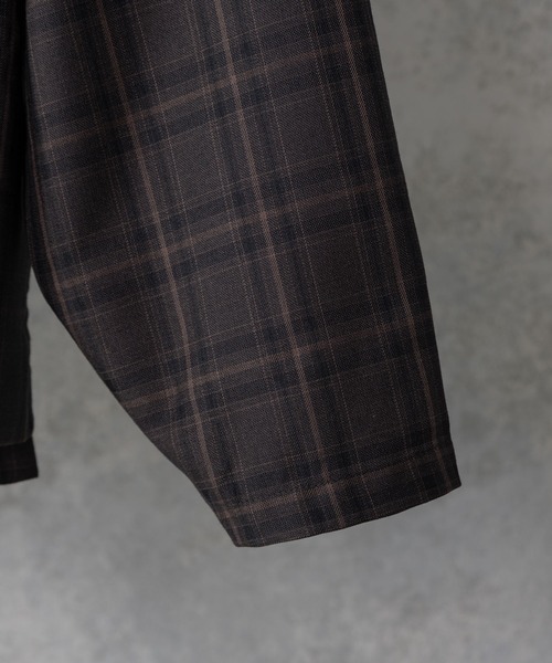 Alpinus（アルピナス）の「Alpinus - shadow check opencollar shirt/シャドーチェックオープンカラーシャツ（シャツ/ブラウス・メンズ・ブラック/ブラウン・SMALL/MEDIUM）」の8枚目の写真