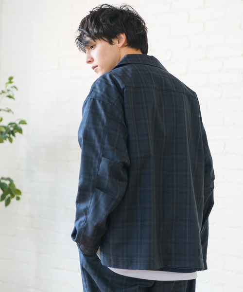 Alpinus（アルピナス）の「Alpinus - shadow check opencollar shirt/シャドーチェックオープンカラーシャツ（シャツ/ブラウス・メンズ・ブラック/ブラウン・SMALL/MEDIUM）」の12枚目の写真