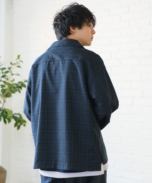 Alpinus（アルピナス）の「Alpinus - shadow check opencollar shirt/シャドーチェックオープンカラーシャツ（シャツ/ブラウス・メンズ・ブラック/ブラウン・SMALL/MEDIUM）」の13枚目の写真
