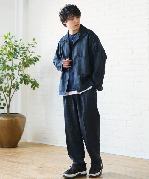 Alpinus（アルピナス）の「Alpinus - shadow check opencollar shirt/シャドーチェックオープンカラーシャツ（シャツ/ブラウス・メンズ・ブラック/ブラウン・SMALL/MEDIUM）」の14枚目の写真