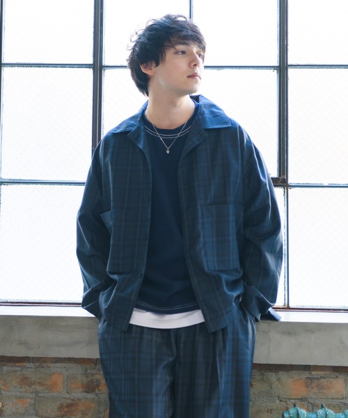 Alpinus（アルピナス）の「Alpinus - shadow check opencollar shirt/シャドーチェックオープンカラーシャツ（シャツ/ブラウス・メンズ・ブラック/ブラウン・SMALL/MEDIUM）」の20枚目の写真