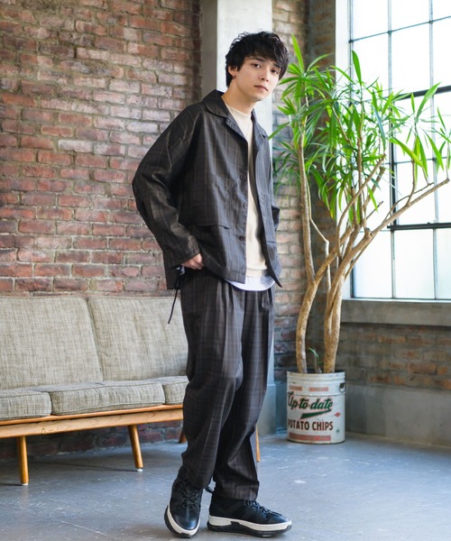 Alpinus（アルピナス）の「Alpinus - shadow check opencollar shirt/シャドーチェックオープンカラーシャツ（シャツ/ブラウス・メンズ・ブラック/ブラウン・SMALL/MEDIUM）」の18枚目の写真