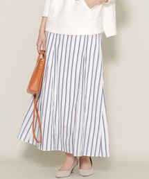NANO universe | ストライプフレアロングスカート(スカート)