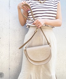 natural couture | エコバッグ入れパス付きハーフムーンバッグ(ショルダーバッグ)