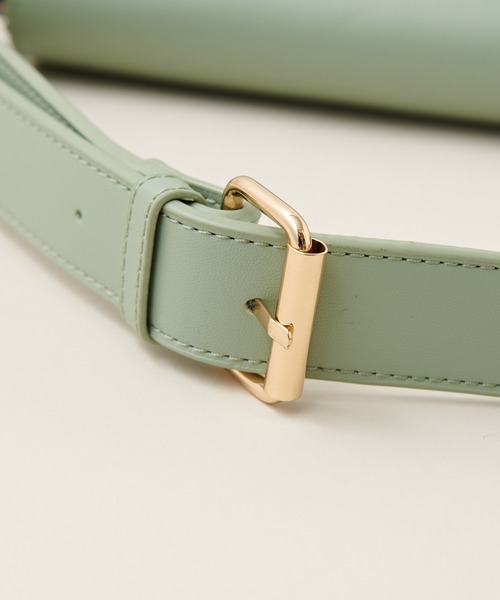 natural couture（ナチュラルクチュール）の「エコバッグ入れパス付きハーフムーンバッグ（ショルダーバッグ・レディース・アイボリー/ダークブラウン/ベージュ/ミント・FREE）」の8枚目の写真