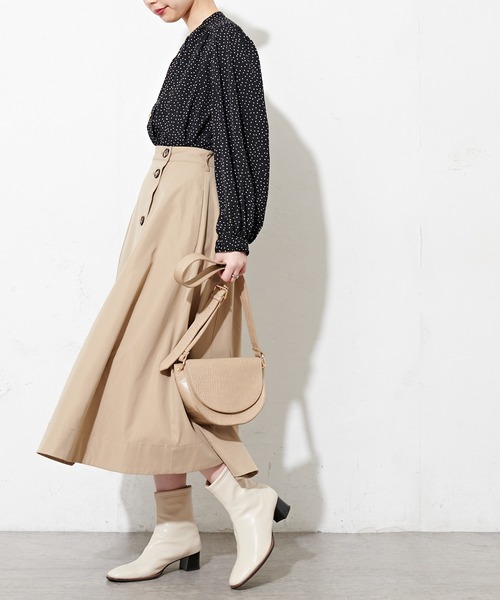 natural couture（ナチュラルクチュール）の「エコバッグ入れパス付きハーフムーンバッグ（ショルダーバッグ・レディース・アイボリー/ダークブラウン/ベージュ/ミント・FREE）」の15枚目の写真