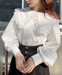 one after another NICE CLAUP | えりフリルブラウス(シャツ/ブラウス)