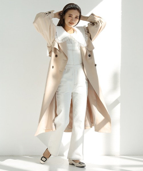 one after another NICE CLAUP（ワンアフターアナザーナイスクラップ）の「ビックカラーレース襟ブラウス（シャツ/ブラウス・レディース・ブラック/ベージュ/オフホワイト・FREE）」の18枚目の写真