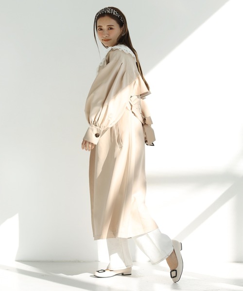 one after another NICE CLAUP（ワンアフターアナザーナイスクラップ）の「ビックカラーレース襟ブラウス（シャツ/ブラウス・レディース・ブラック/ベージュ/オフホワイト・FREE）」の19枚目の写真