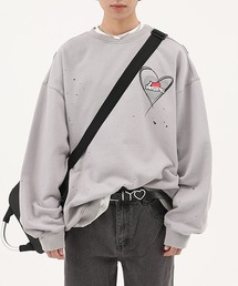 【MASONPRINCE】Splash ink hand painted love logo sweater WY6006