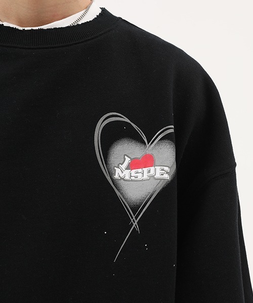 MASONPRINCE(メイソンプリンス)の「【MASONPRINCE】Splash ink hand painted love logo sweater WY6006(スウェット・メンズ・グレー/ブラック・L/S/M/XL)」の8枚目の写真