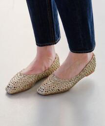 green label relaxing | ◆FFC スクエア メッシュ フラット シューズ (1cmヒール)(その他シューズ)