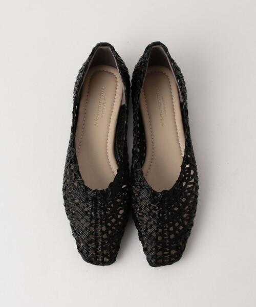 green label relaxing(グリーンレーベルリラクシング)の「◆FFC スクエア メッシュ フラット シューズ (1cmヒール)(その他シューズ・レディース・ライトグレー/ベージュ/ブラック/シルバー/ゴールド・23.5cm/24.5cm/24cm/25cm/22.5cm/22cm/23cm)」の2枚目の写真