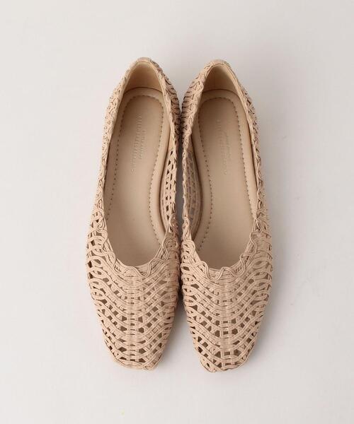 green label relaxing(グリーンレーベルリラクシング)の「◆FFC スクエア メッシュ フラット シューズ (1cmヒール)(その他シューズ・レディース・ライトグレー/ベージュ/ブラック/シルバー/ゴールド・23.5cm/24.5cm/24cm/25cm/22.5cm/22cm/23cm)」の9枚目の写真