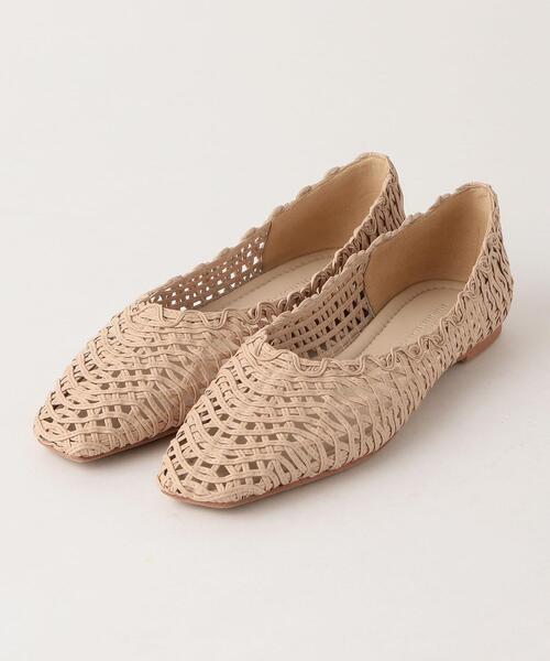 green label relaxing(グリーンレーベルリラクシング)の「◆FFC スクエア メッシュ フラット シューズ (1cmヒール)(その他シューズ・レディース・ライトグレー/ベージュ/ブラック/シルバー/ゴールド・23.5cm/24.5cm/24cm/25cm/22.5cm/22cm/23cm)」の16枚目の写真