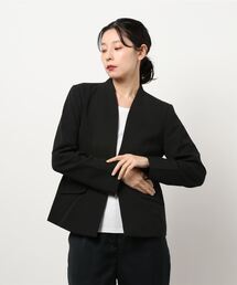 とろみ素材ジャケット【ストレッチ性あり】