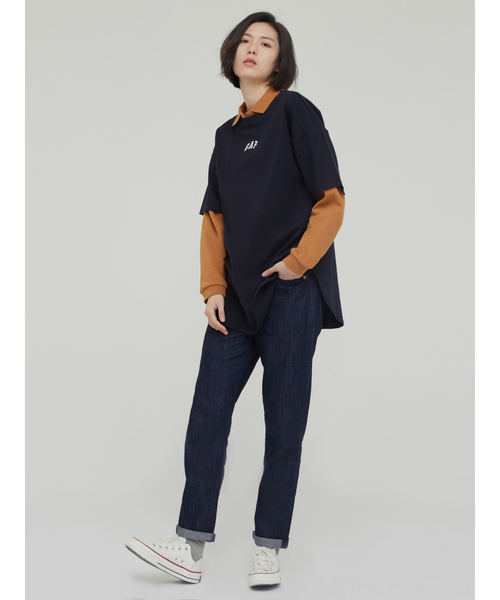 GAP（ギャップ）の「FREE&FLOW ミッドライズ ガールフレンドパンツ（デニムパンツ・レディース・インディゴブルー・25/27/26/23/24/28/29）」の3枚目の写真
