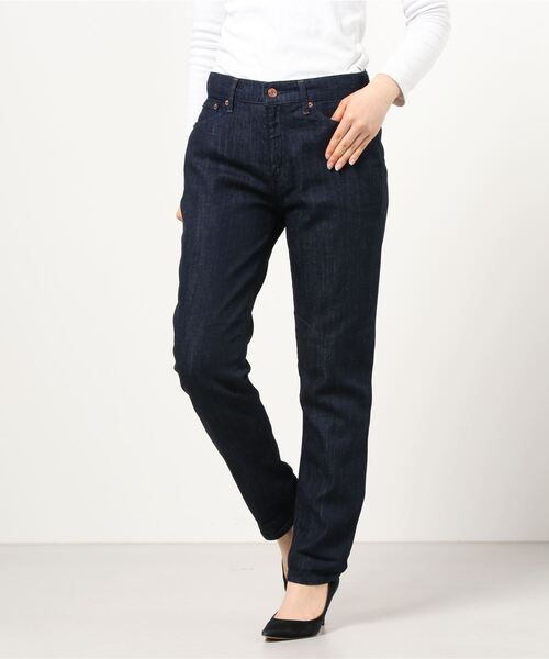 GAP（ギャップ）の「FREE&FLOW ミッドライズ ガールフレンドパンツ（デニムパンツ・レディース・インディゴブルー・25/27/26/23/24/28/29）」の5枚目の写真