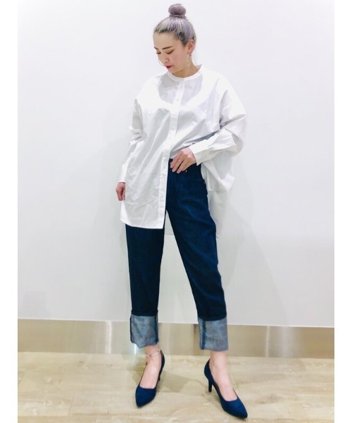 GAP（ギャップ）の「FREE&FLOW ミッドライズ ガールフレンドパンツ（デニムパンツ・レディース・インディゴブルー・25/27/26/23/24/28/29）」の9枚目の写真