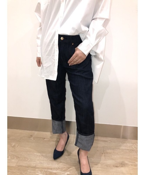 GAP（ギャップ）の「FREE&FLOW ミッドライズ ガールフレンドパンツ（デニムパンツ・レディース・インディゴブルー・25/27/26/23/24/28/29）」の10枚目の写真