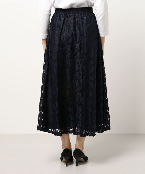 Lace Ladies(レースレディース)の「総レースロング丈スカート(スカート・レディース・ネイビー/ブルーグリーン/ベージュ/ブラック・FREE)」の5枚目の写真