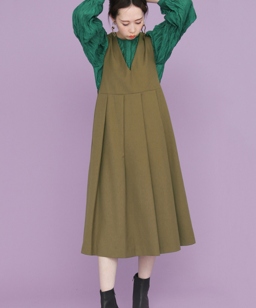 KBF（ケイビーエフ）の「サロペットスカート（ジャンパースカート・レディース・ベージュ・ONE）」の13枚目の写真