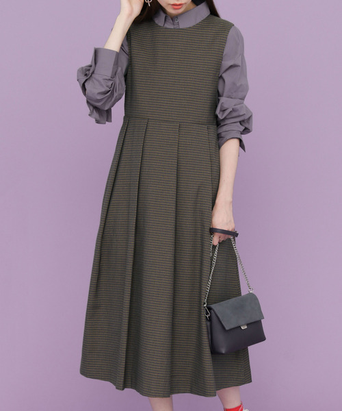 KBF（ケイビーエフ）の「サロペットスカート（ジャンパースカート・レディース・ベージュ・ONE）」の2枚目の写真