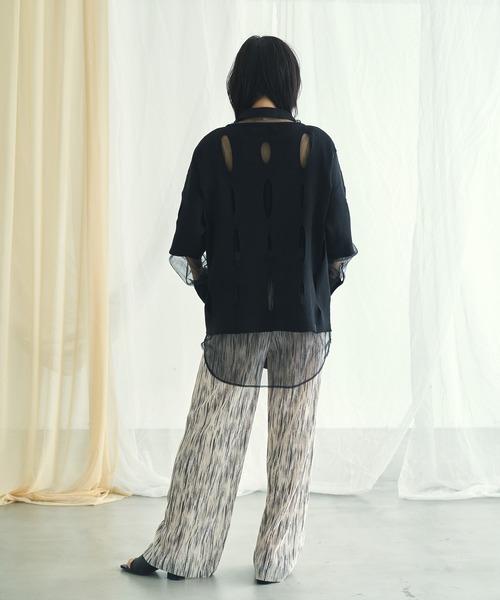 VACANCY（ヴァカンシー）の「ニュアンス柄プリーツパンツ（その他パンツ・レディース・ブラック/その他/ナチュラル/グリーン・FREE）」の16枚目の写真