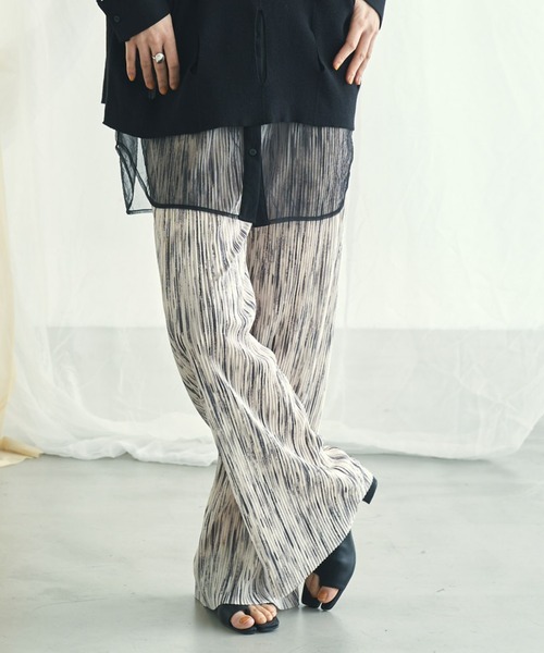 VACANCY（ヴァカンシー）の「ニュアンス柄プリーツパンツ（その他パンツ・レディース・ブラック/その他/ナチュラル/グリーン・FREE）」の11枚目の写真
