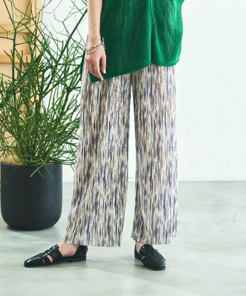 VACANCY（ヴァカンシー）の「ニュアンス柄プリーツパンツ（その他パンツ・レディース・ブラック/その他/ナチュラル/グリーン・FREE）」の18枚目の写真