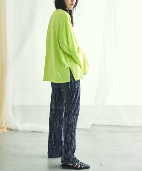 VACANCY（ヴァカンシー）の「ニュアンス柄プリーツパンツ（その他パンツ・レディース・ブラック/その他/ナチュラル/グリーン・FREE）」の9枚目の写真