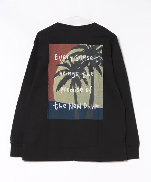 NO WAY（ノーウェイ）の「/Bl/バックプリント長袖Tシャツ クルーネック（Tシャツ/カットソー・メンズ・ホワイト/ブラック/ベージュ/グレー・MEDIUM/LARGE）」の5枚目の写真