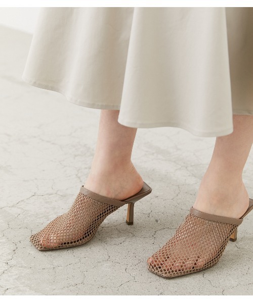 rienda（リエンダ）の「メッシュミュール（サンダル・レディース・ブラック/ベージュ・LARGE/SMALL/MEDIUM）」の14枚目の写真