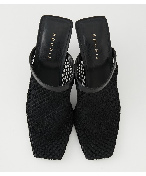 rienda（リエンダ）の「メッシュミュール（サンダル・レディース・ブラック/ベージュ・LARGE/SMALL/MEDIUM）」の3枚目の写真