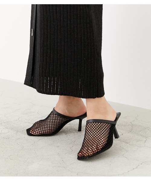 rienda（リエンダ）の「メッシュミュール（サンダル・レディース・ブラック/ベージュ・LARGE/SMALL/MEDIUM）」の5枚目の写真