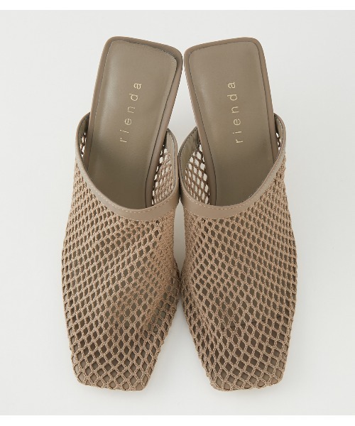 rienda（リエンダ）の「メッシュミュール（サンダル・レディース・ブラック/ベージュ・LARGE/SMALL/MEDIUM）」の9枚目の写真