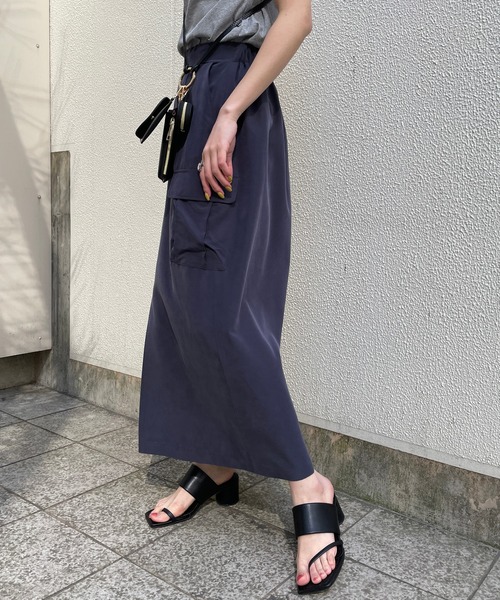 CAPRICIEUX LE'MAGE（カプリシューレマージュ）の「Aラインカーゴスカート（スカート・レディース・カーキ/ネイビー・FREE）」の22枚目の写真