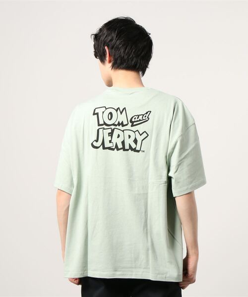 SHISKY(シスキー)の「TOMandJERRY ビッグシルエットトムプリント半袖Tシャツ カットソー(Tシャツ/カットソー・メンズ・オフホワイト/モカ/チャコール/ラベンダー/ベージュ/ミント・L/M/XL)」の12枚目の写真