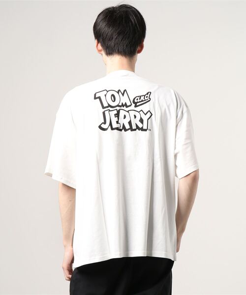 SHISKY(シスキー)の「TOMandJERRY ビッグシルエットトムプリント半袖Tシャツ カットソー(Tシャツ/カットソー・メンズ・オフホワイト/モカ/チャコール/ラベンダー/ベージュ/ミント・L/M/XL)」の10枚目の写真