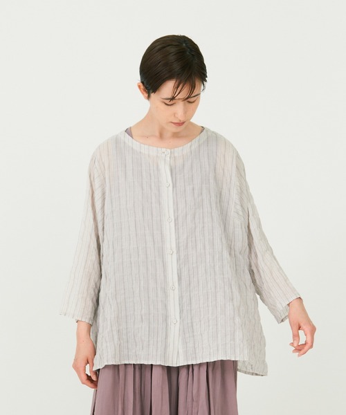 新品　コンペジェイエアデュートリステス　シャーリングボリュームシャツ　38 67 conges payes ADIEU TRISTESSE（コンジェ ペイエ アデュー