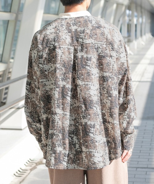 PairPair（ペアペア）の「クレリック柄シャツ(ユニセックス)（シャツ/ブラウス・メンズ・ブラウン系その他/グリーン系その他/ライトベージュ・MEDIUM/LARGE）」の8枚目の写真