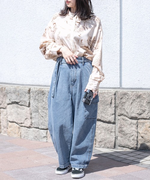 PairPair（ペアペア）の「クレリック柄シャツ(ユニセックス)（シャツ/ブラウス・メンズ・ブラウン系その他/グリーン系その他/ライトベージュ・MEDIUM/LARGE）」の18枚目の写真