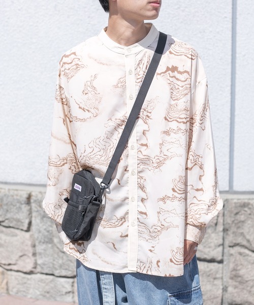 PairPair（ペアペア）の「クレリック柄シャツ(ユニセックス)（シャツ/ブラウス・メンズ・ブラウン系その他/グリーン系その他/ライトベージュ・MEDIUM/LARGE）」の5枚目の写真