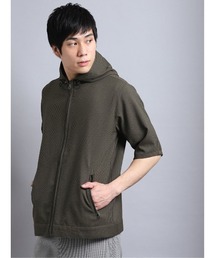 m.f.editorial（エムエフエディトリアル）の「エムエフエディトリアルメンズ/m.f.editorial：MENクールマックス/COOLMAX サッカーストレッチ セットアップ7分袖パーカー（セットアップアイテムございます）（パーカー・メンズ）」