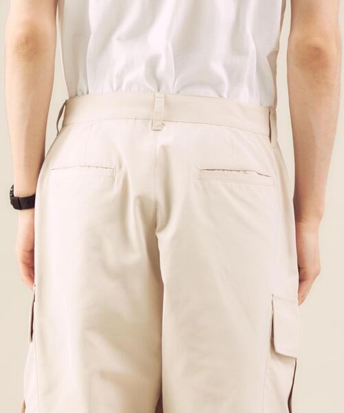 green label relaxing（グリーンレーベルリラクシング）の「【 WEB限定 】[ GLR/ -or ] ワイド カーゴ ショート パンツ（カーゴパンツ・メンズ・オリーブ/ブラック/ベージュ・M/L）」の9枚目の写真