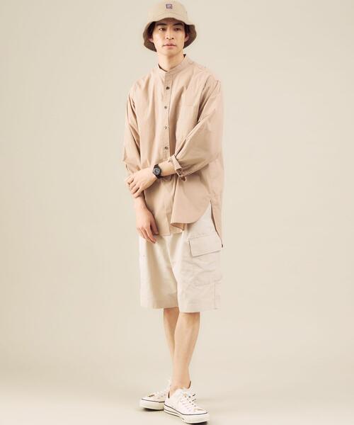 green label relaxing（グリーンレーベルリラクシング）の「【 WEB限定 】[ GLR/ -or ] ワイド カーゴ ショート パンツ（カーゴパンツ・メンズ・オリーブ/ブラック/ベージュ・M/L）」の16枚目の写真