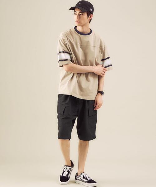 green label relaxing（グリーンレーベルリラクシング）の「【 WEB限定 】[ GLR/ -or ] ワイド カーゴ ショート パンツ（カーゴパンツ・メンズ・オリーブ/ブラック/ベージュ・M/L）」の17枚目の写真