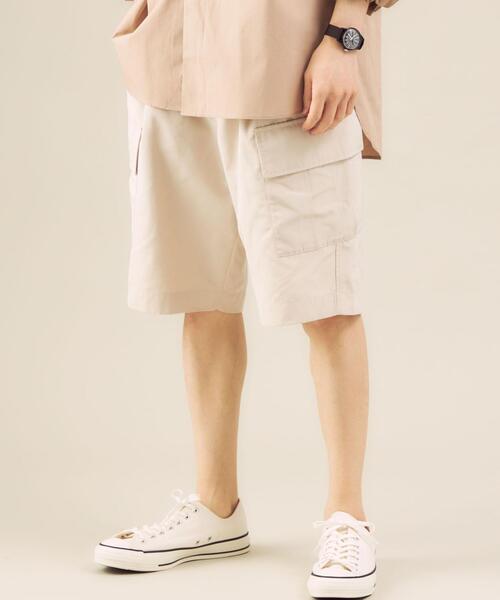 green label relaxing（グリーンレーベルリラクシング）の「【 WEB限定 】[ GLR/ -or ] ワイド カーゴ ショート パンツ（カーゴパンツ・メンズ・オリーブ/ブラック/ベージュ・M/L）」の19枚目の写真