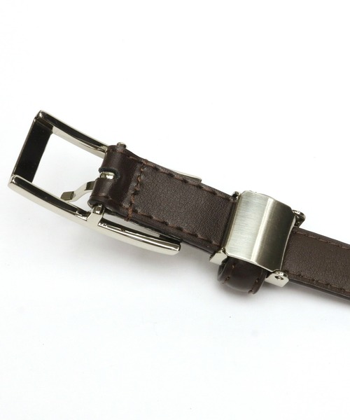 TOKYO SHIRTS（トウキョウシャツ）の「牛革 ベーシックベルト（ベルト・レディース・ブラック/ダークブラウン・FREE）」の3枚目の写真