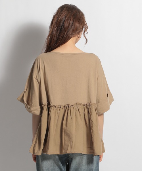 ichi（イチ）の「【ichi(イチ)】ドッキングプルオーバー（Tシャツ/カットソー・レディース・ブラック/ベージュ/グレー・FREE）」の10枚目の写真